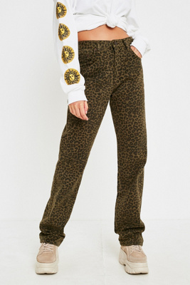 urban outfitters leopard jeans