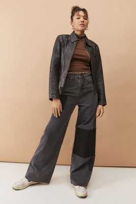 black puddle jeans