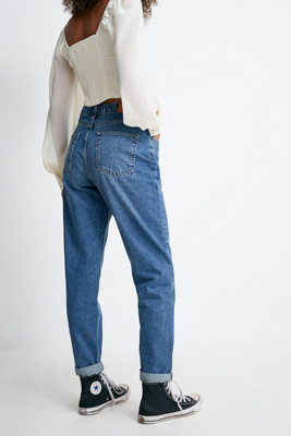 bdg dark vintage wash mom jeans