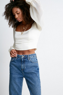 bdg dark vintage wash mom jeans