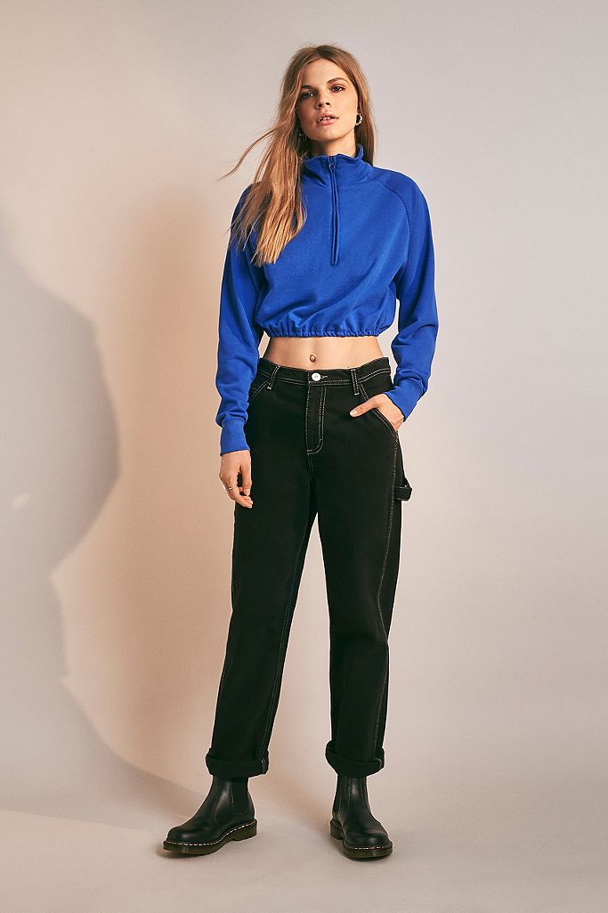 BDG Black Contrast Stitch Workwear Jeans | Urban Outfitters UK