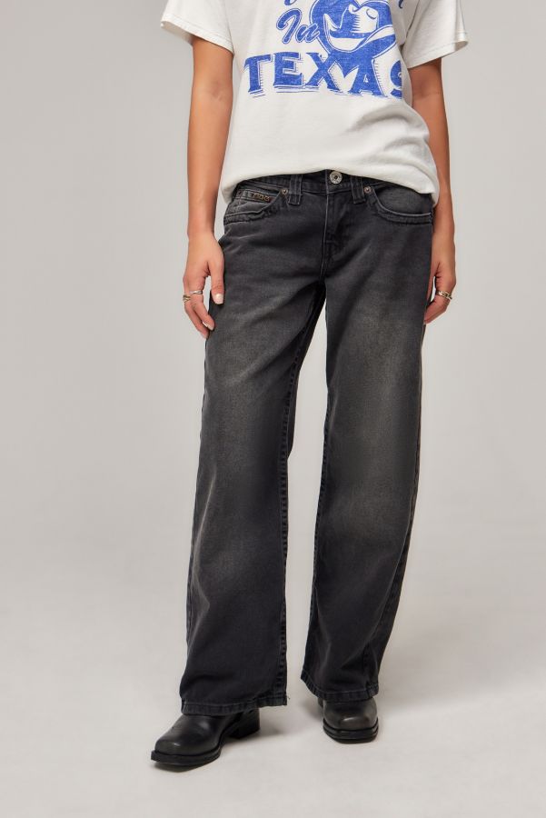 Slide View: 4: BDG Kayla Tiefbund Schwarz Denim Jeans