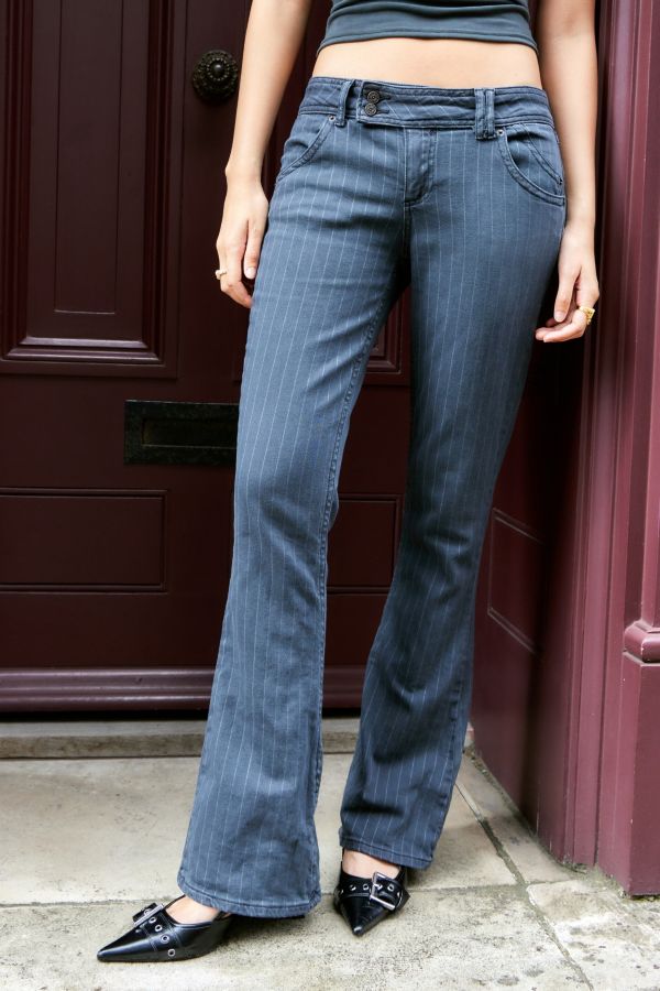 Slide View: 2: BDG Brooke Low-Rise Bootcut Flare Pinstripe Jeans   