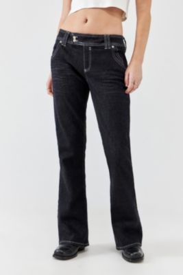 Jeans Acampanados de Tiro Bajo Brooke BDG Negro