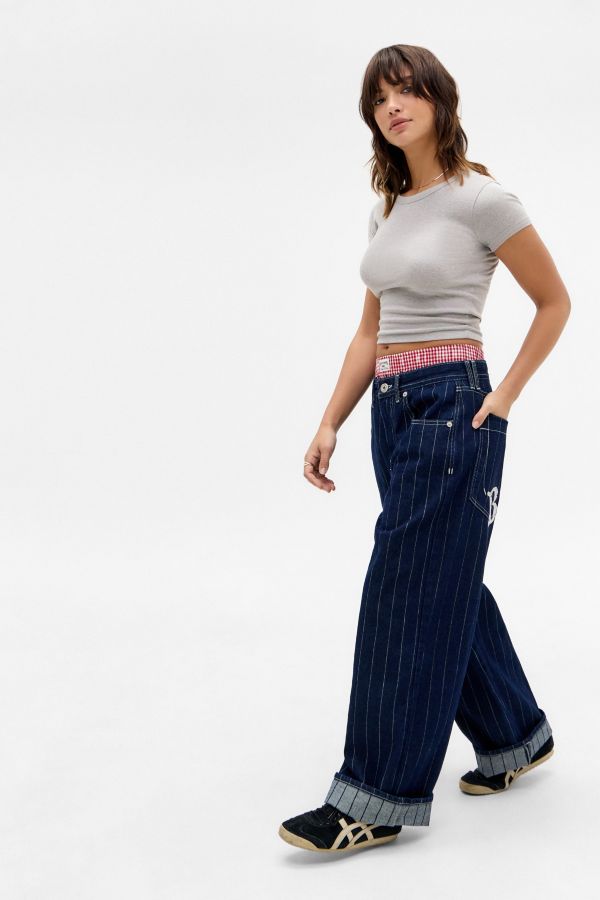 Vista diapositiva: 3: Jeans BDG Jaya a Righe con Stampa a Vernice