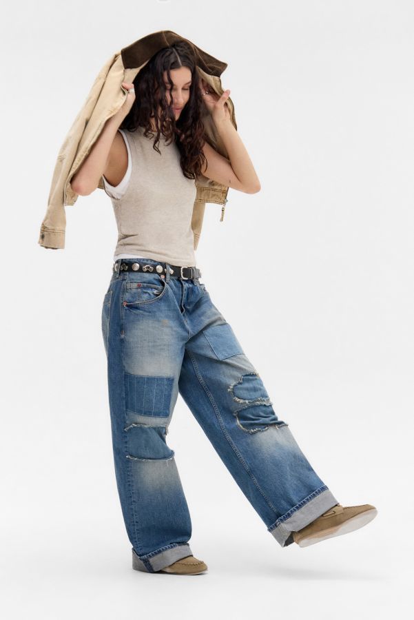 Vista diapositiva: 1: Jeans Autentici con Toppe BDG Jaya