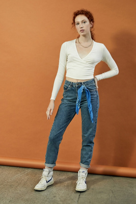 bdg dark vintage wash mom jeans