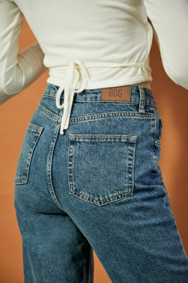 bdg dark vintage wash mom jeans