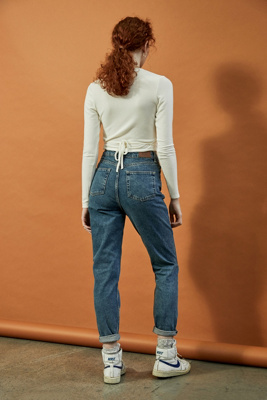 bdg dark vintage wash mom jeans