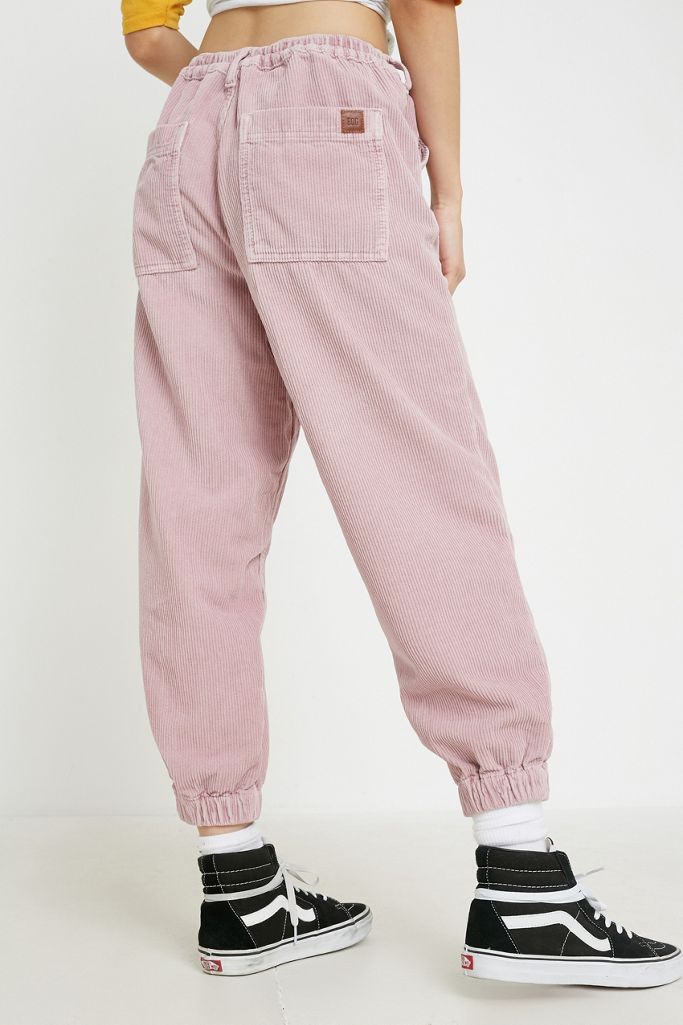 BDG Pink Corduroy Jogger Trousers Urban Outfitters UK