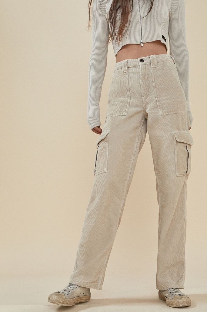 BDG Ecru Corduroy Skate Trousers Urban Outfitters UK