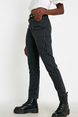 pinstripe black jeans