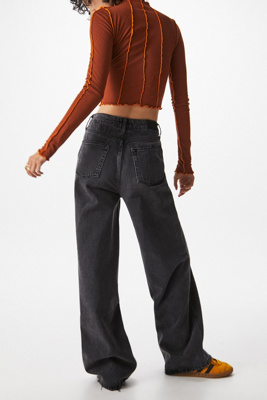 black puddle jeans