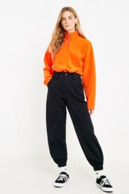 high waisted jogger trousers