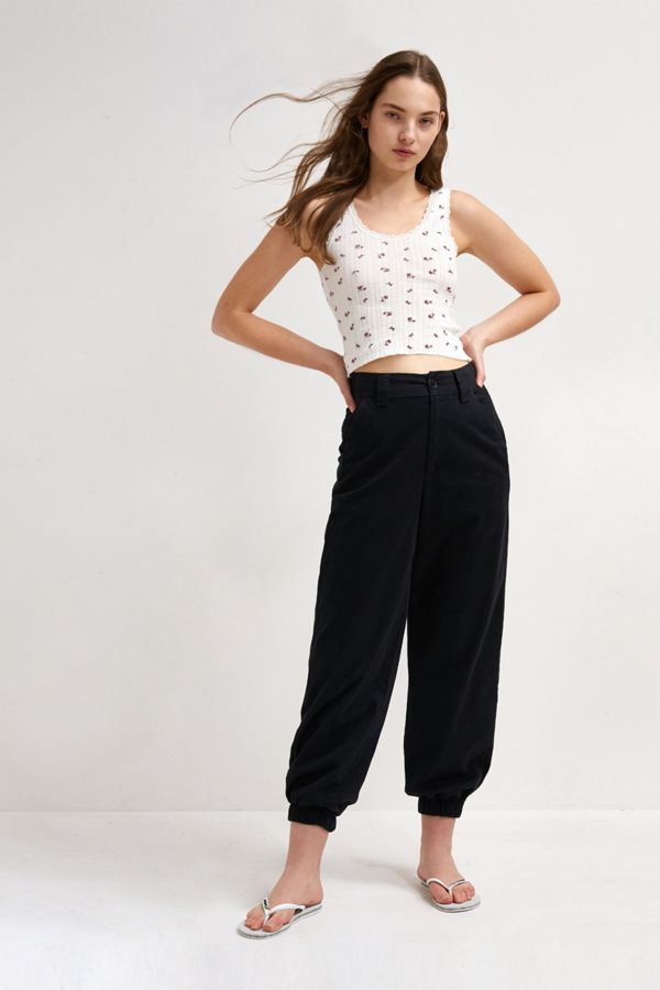 UO Black Jordyn Jogger Trousers Urban Outfitters UK