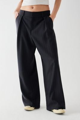Light Before Dark Navy Pinstripe Phoebe Tailored Trousers 