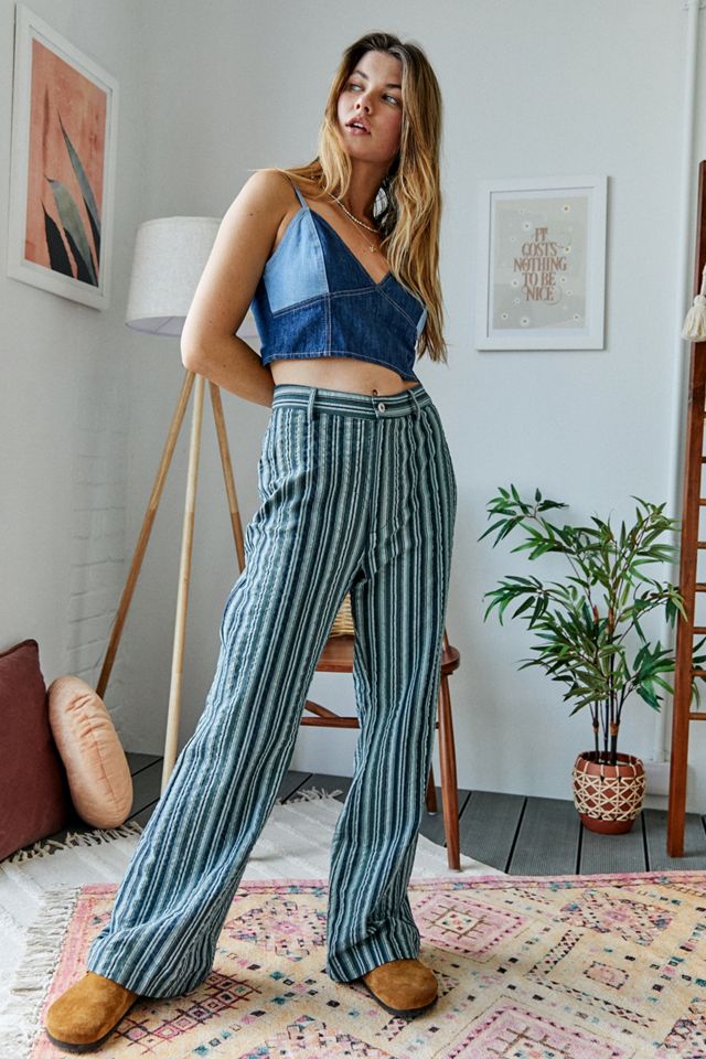 UO Amelia Striped Trousers Urban Outfitters UK