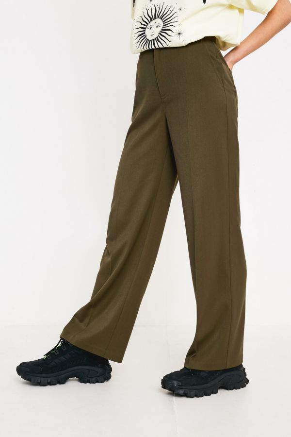 BDG Khaki Twill Puddle Trousers | Urban Outfitters UK