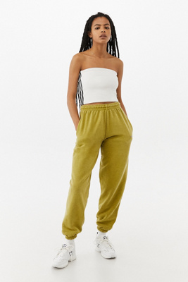 adidas green joggers womens