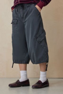 BDG Detroit Washed Black Cropped Cargo Pants