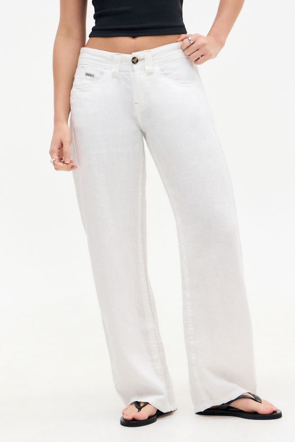 Slide View: 1: BDG Kayla Lowrider Linen Trousers