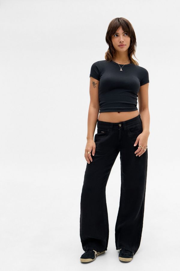 Vista diapositiva: 3: BDG Black Kayla Linen Trousers