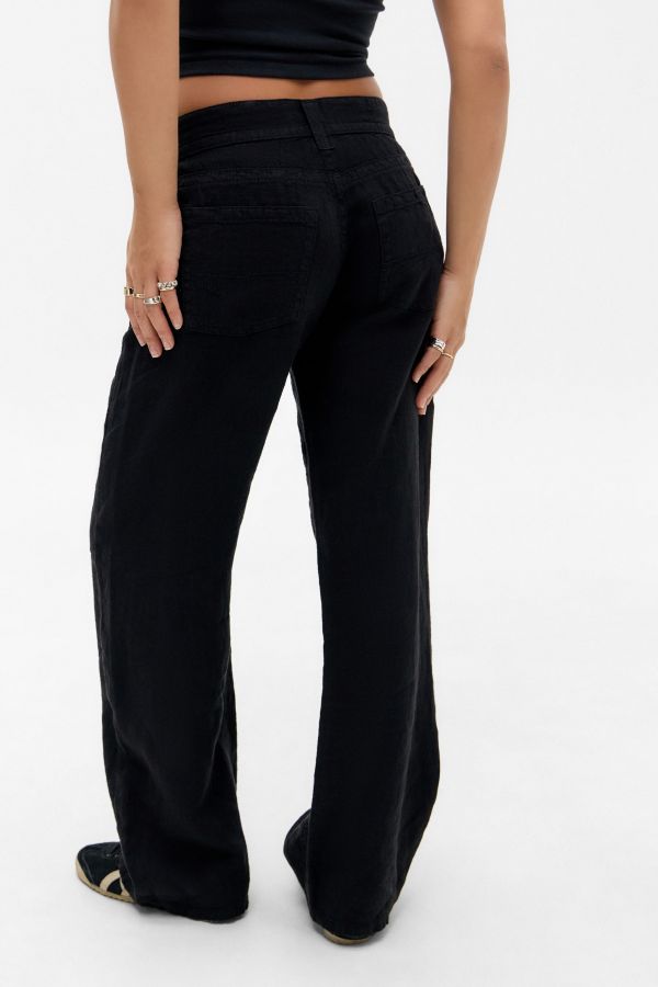 Vista diapositiva: 5: BDG Black Kayla Linen Trousers