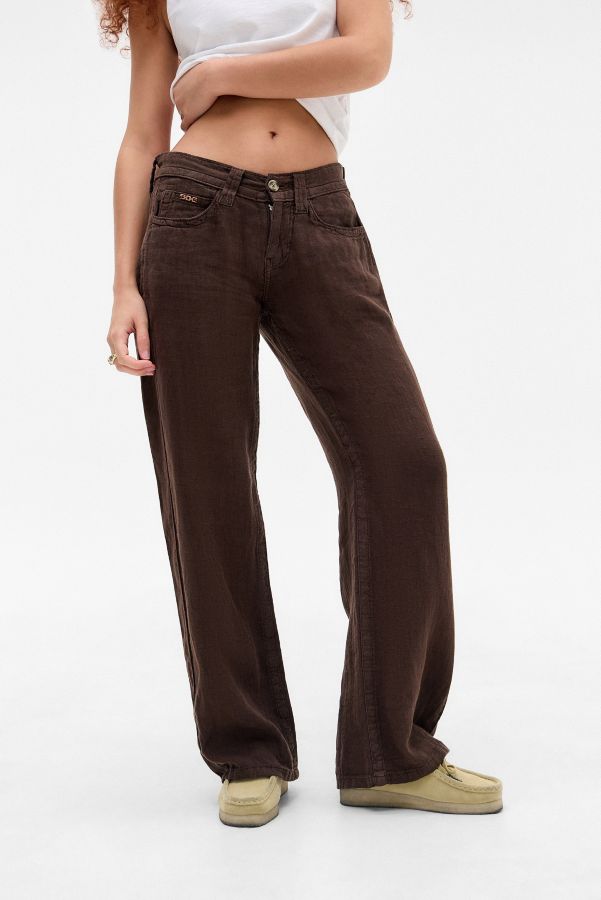 Vista de diapositivas: 1: Pantalones de Lino Kayla Chocolate BDG