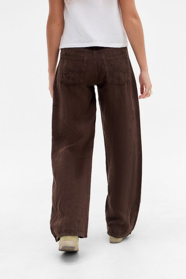 Vista de diapositivas: 3: Pantalones de Lino Kayla Chocolate BDG