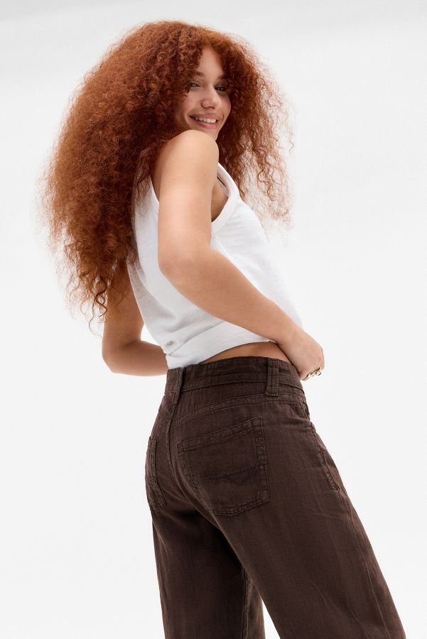 Vista de diapositivas: 5: Pantalones de Lino Kayla Chocolate BDG