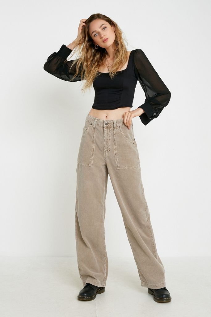 BDG Cali Corduroy Puddle Trousers | Urban Outfitters UK