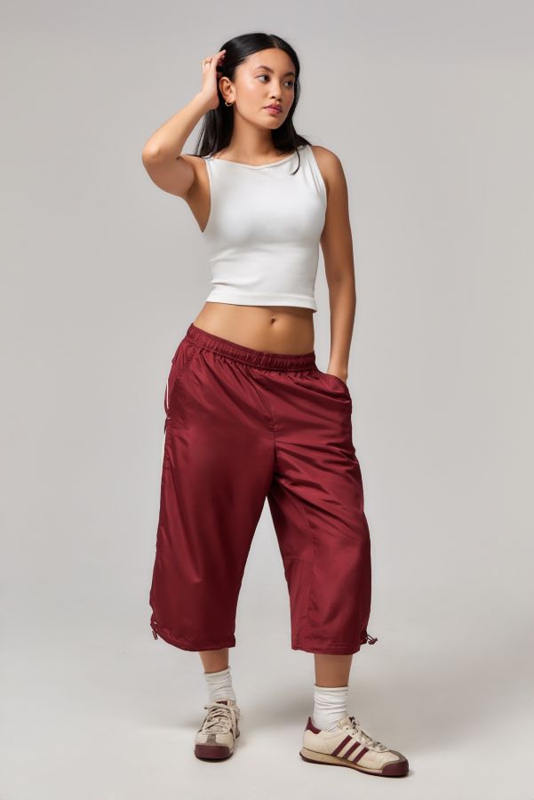 Slide View: 2: iets frans... Red Cropped Track Pants