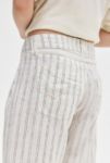 Thumbnail View 5: Pantalons en lin à rayures blanches Kayla BDG