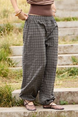 iets frans... Harri Check Cotton Joggers