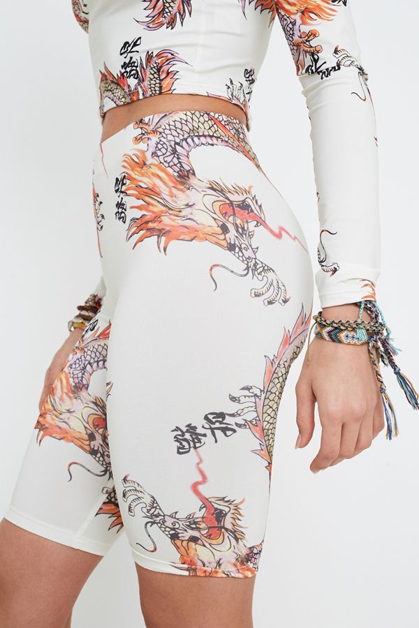 UO Dragon Print Cycling Shorts | Urban Outfitters UK