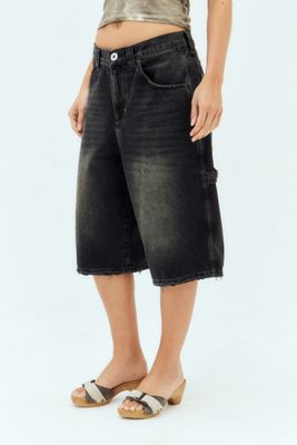 BDG Astrid Longline Washed Black Jorts 