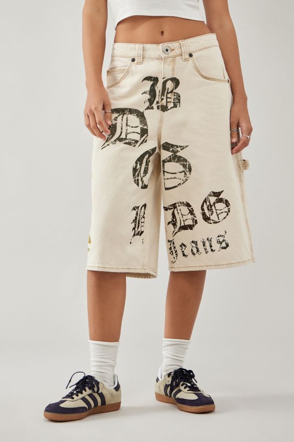 Slide View: 1: BDG Astrid Stencil Longline Jorts