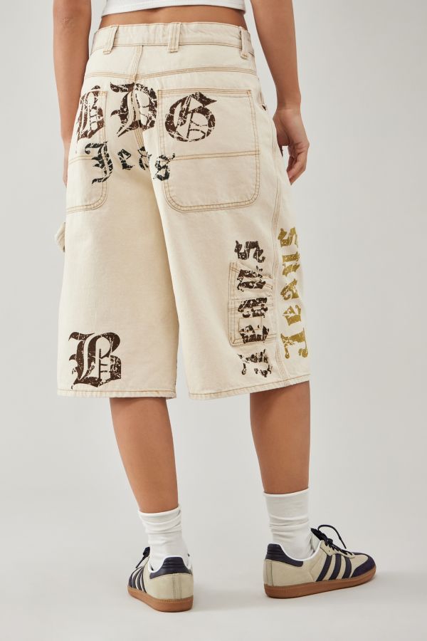 Slide View: 3: BDG Astrid Stencil Longline Jorts