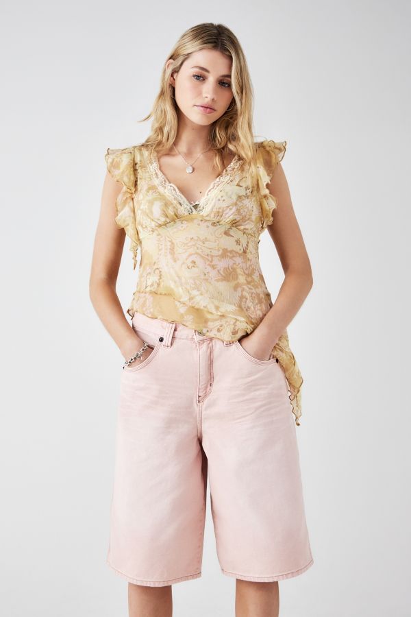 Vista de diapositivas: 1: BDG Annie Longline Carpenter Pink Jorts