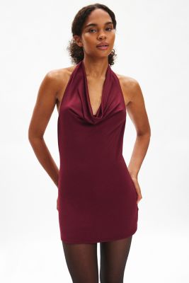 Silence + Noise Coyote Halter Mini Dress