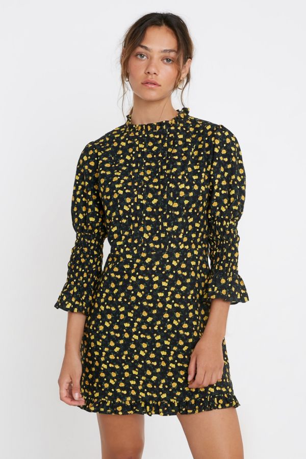UO Victoriana Floral Mini Dress | Urban Outfitters UK