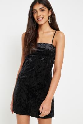 urban outfitters black slip dress