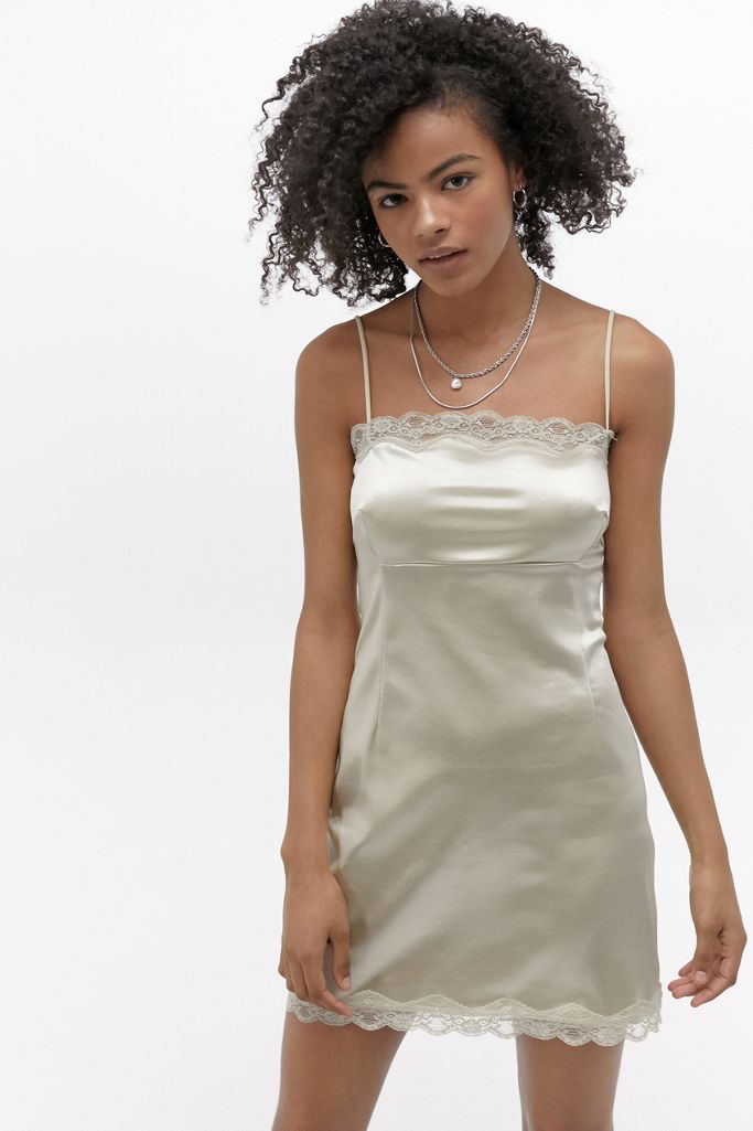 UO Lanni Lace Trim Mini Dress Urban Outfitters UK