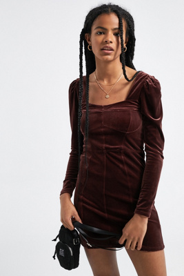 urban outfitters velvet dress