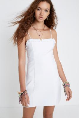white roll neck jumper dress