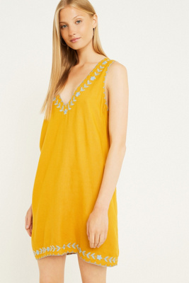 urban outfitters gold dress