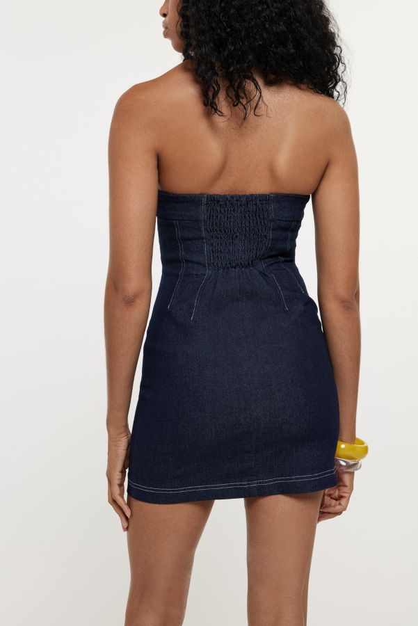 Slide View: 4: Silence + Noise Ashton Denim Mini Kleid