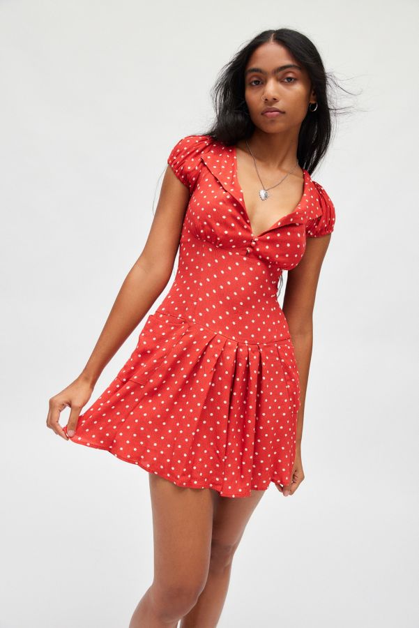 Slide View: 2: Kimchi Blue Vera Polka Dot Mini Dress