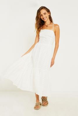 uo sparks fly tiered midi dress