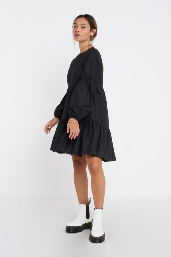UO Poplin Smock Mini Dress | Urban Outfitters UK